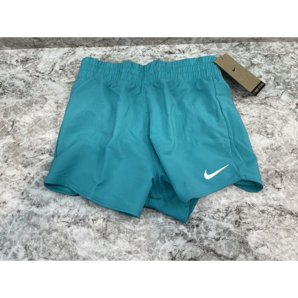 Nike Dri-FIT One Little Kids' Woven Shorts (Dusty Cactus) Teal - Size 6